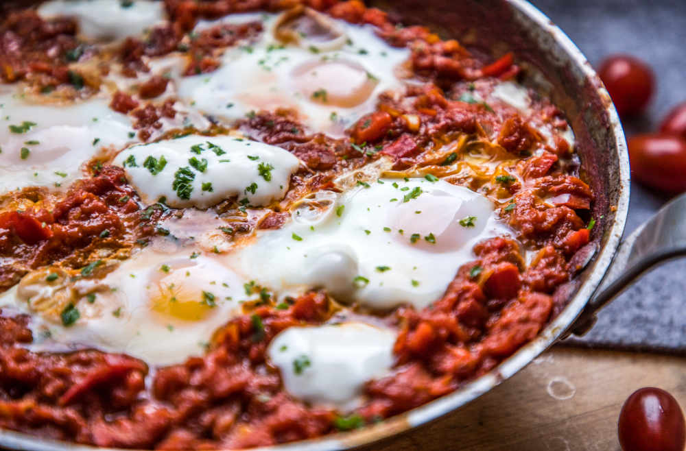 Rezept frühstück Low carb israelisch migräne Ernährung Rezepte Shakshuka israelisches Frühstück Ernährungsberatung ernährungscoaching Ottobrunn München avocadooo